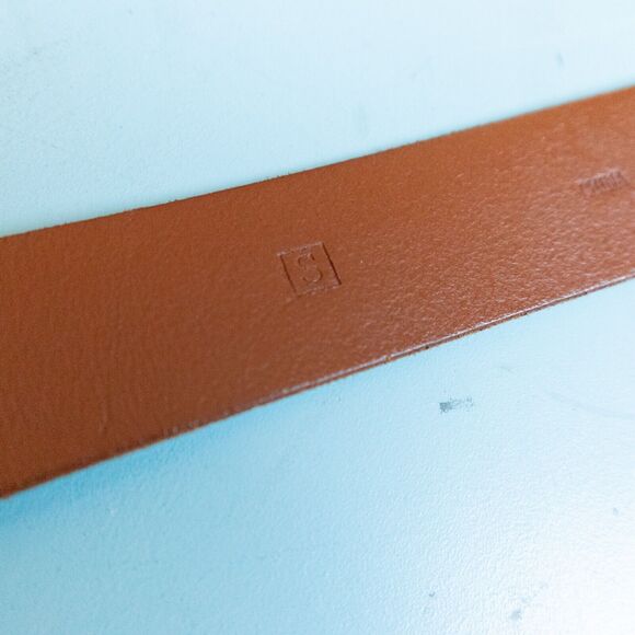 Y2k Genuine Leather Floral Printed Silver Buckle Faded Waist Belt Size Small - Picture 5 of 7